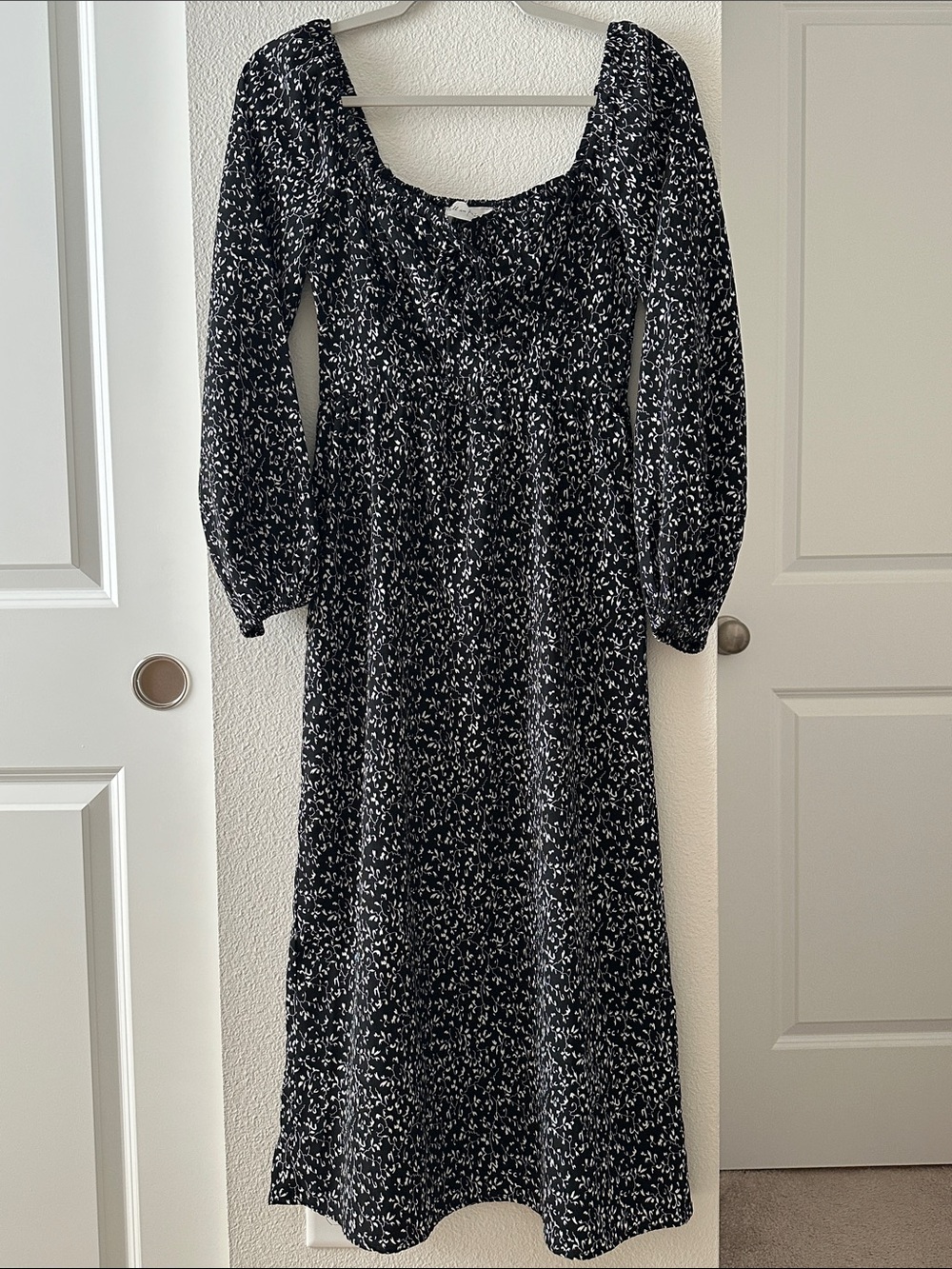 Black and White Floral Dress